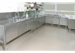 Height adjustable endoscopy sinks.